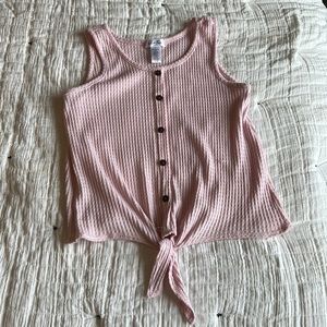 tillys button down tie pink tank!